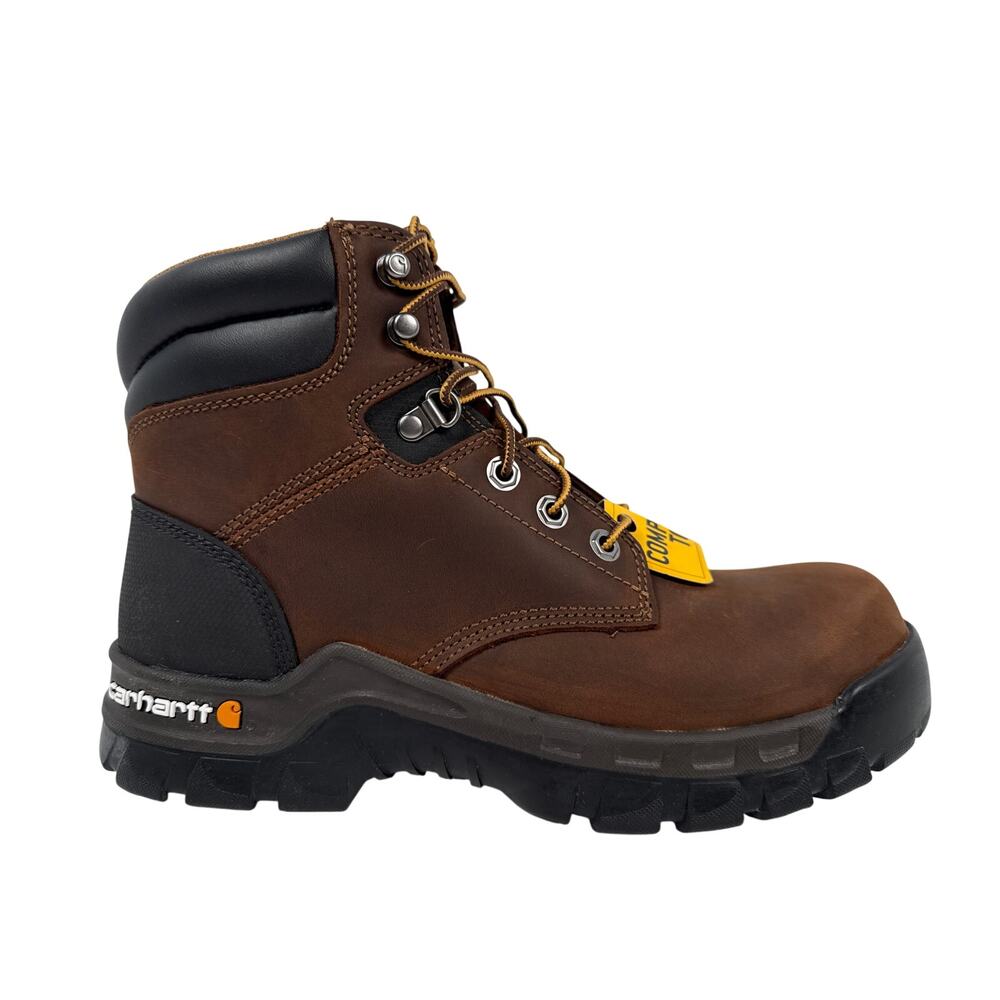 Carhartt Rugged Flex Work Boot Mens 8.5 Composite Toe Brown Leather Waterproof